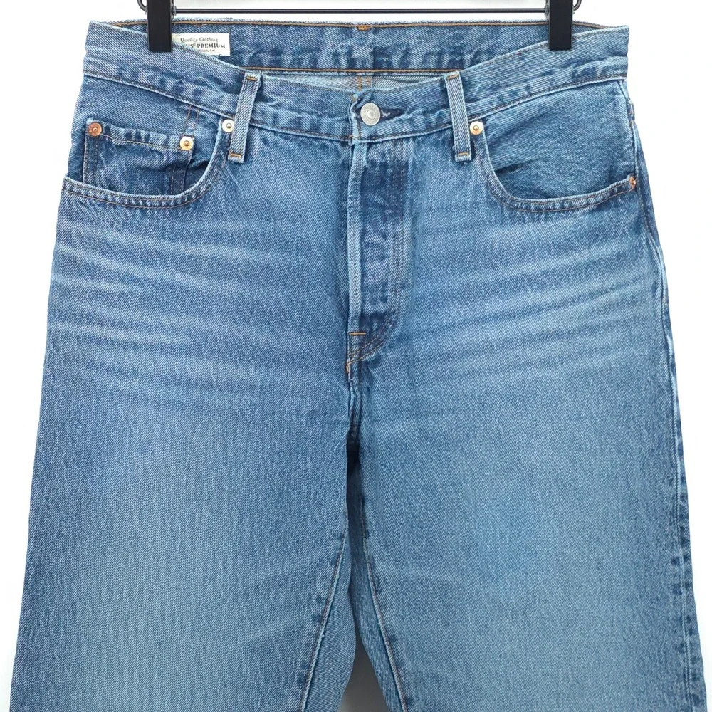 Levi's Mens Jeans 501 '90s W28 L30 Blue Mid Wash Straight Leg Denim